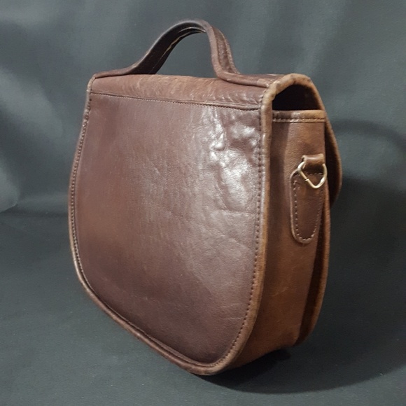 Vintage Brown Leather Bag - Picture 4 of 8
